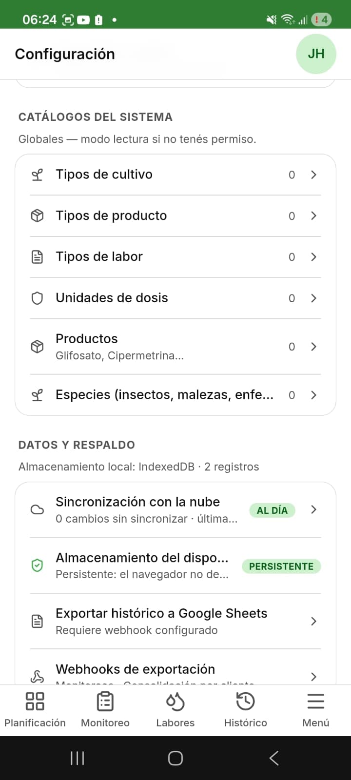 Captura de DF Agro